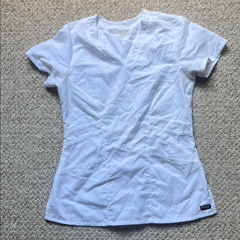 Grey's Anatomy White Scrub Top